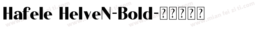 Hafele HelveN-Bold字体转换